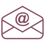Clarity email logo in berry colour